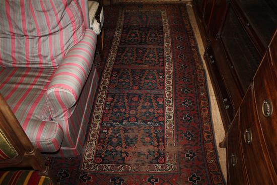 Red & Blue Caucasian rug, worn